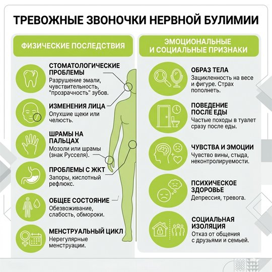 Симптомы и признаки нервной булимии